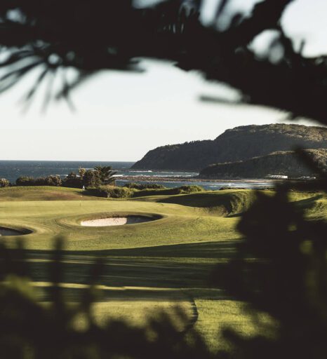 golf course on the coast